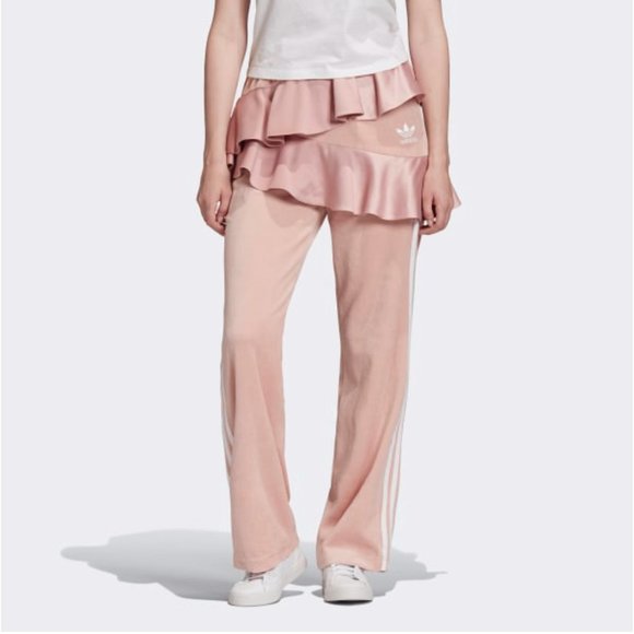 adidas Originals x J KOO velour ruffle track pants - Picture 4 of 5